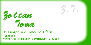 zoltan toma business card